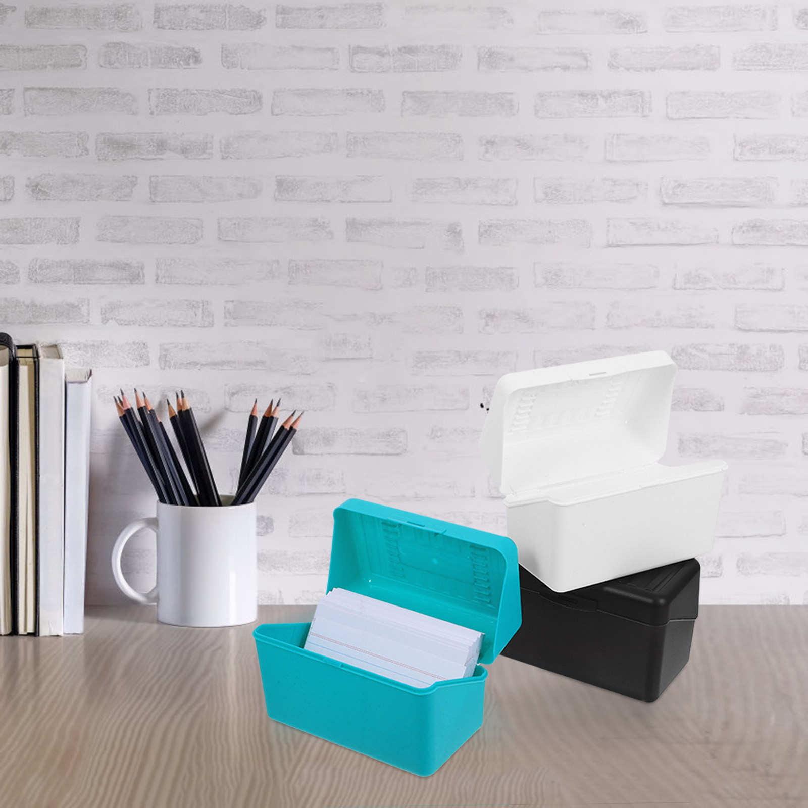 Card Index Box - 1 مجموعة صندوق تخزين بطاقات الفهرسة،