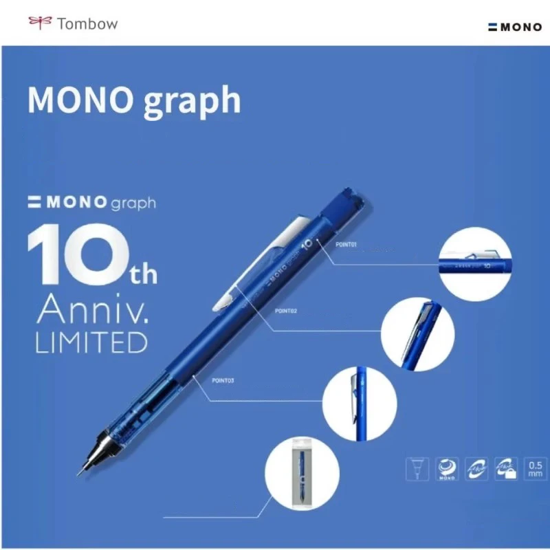 JapanTombow 10th Anniversary L - مراجعة Mechanical Pencil 0.3 وسعره
