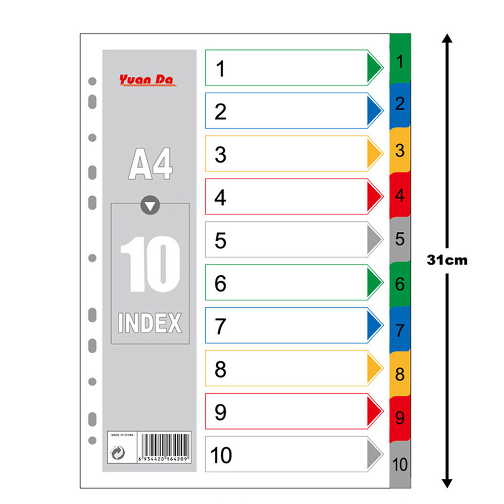 مجموعة من 40 فاصلًا لفهرسة الم - مراجعة Tab Divider A4 وسعره