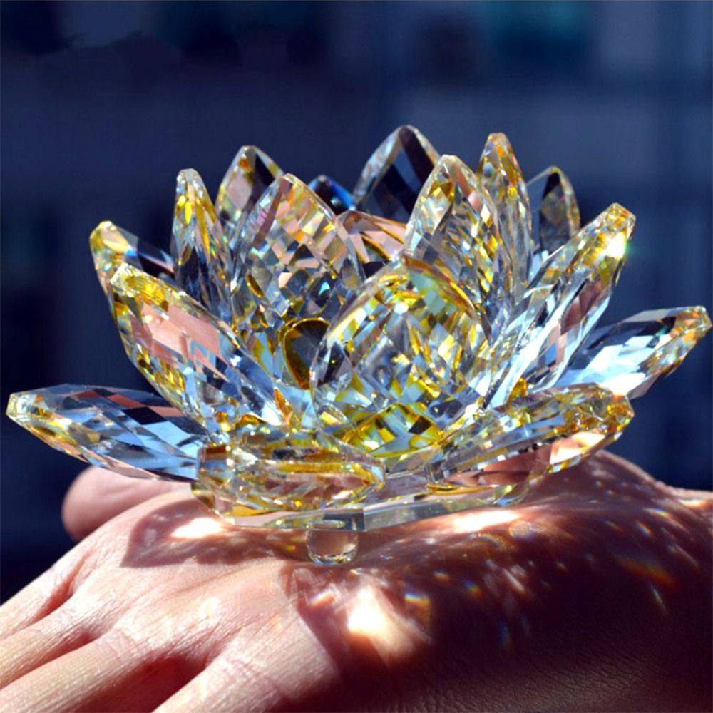 كريستال لوتس زهرة تمثال ديكورا - مراجعة Paper Weight Crystal وسعره