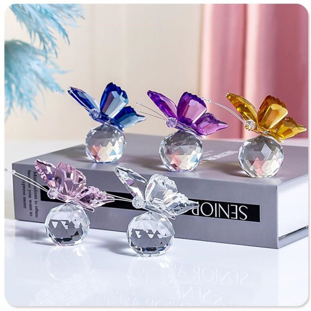 فراشة كريستال مع تمثال كروي ،  - مراجعة Paper Weight Crystal وسعره