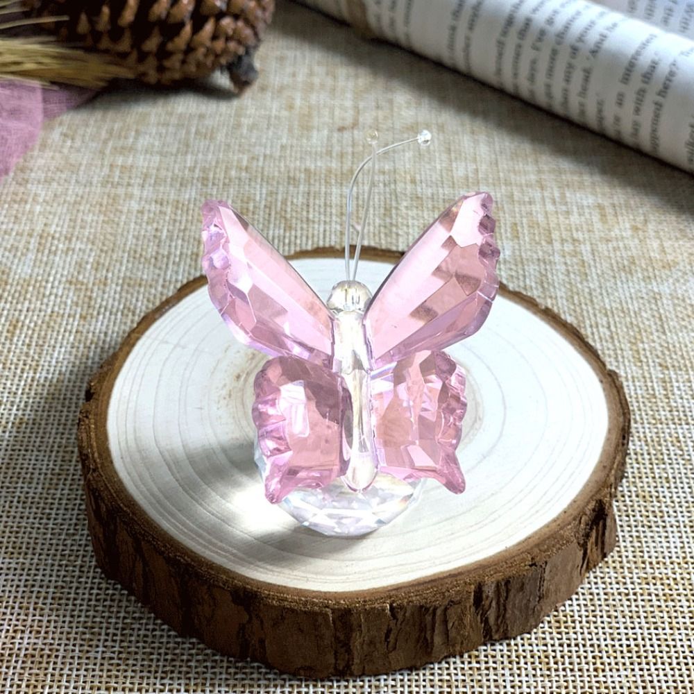 فراشة كريستال مع تمثال كروي ،  - مراجعة Paper Weight Crystal وسعره