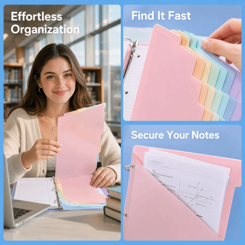 فواصل متينة للمجلدات، بلاستيكي - مراجعة Tab Divider A4 وسعره